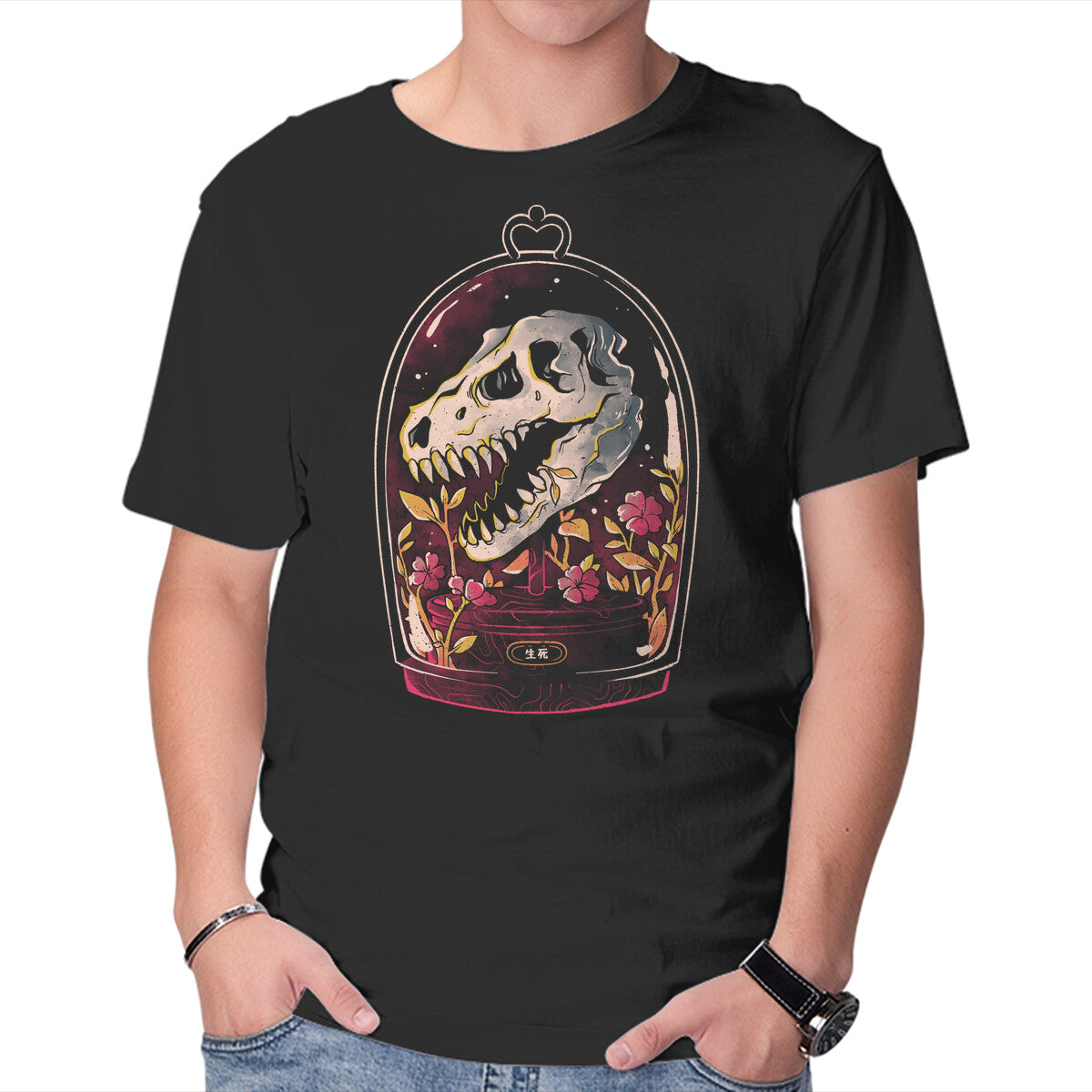 Dino Relic – Dinosaur Graphic T-Shirt in black, product display