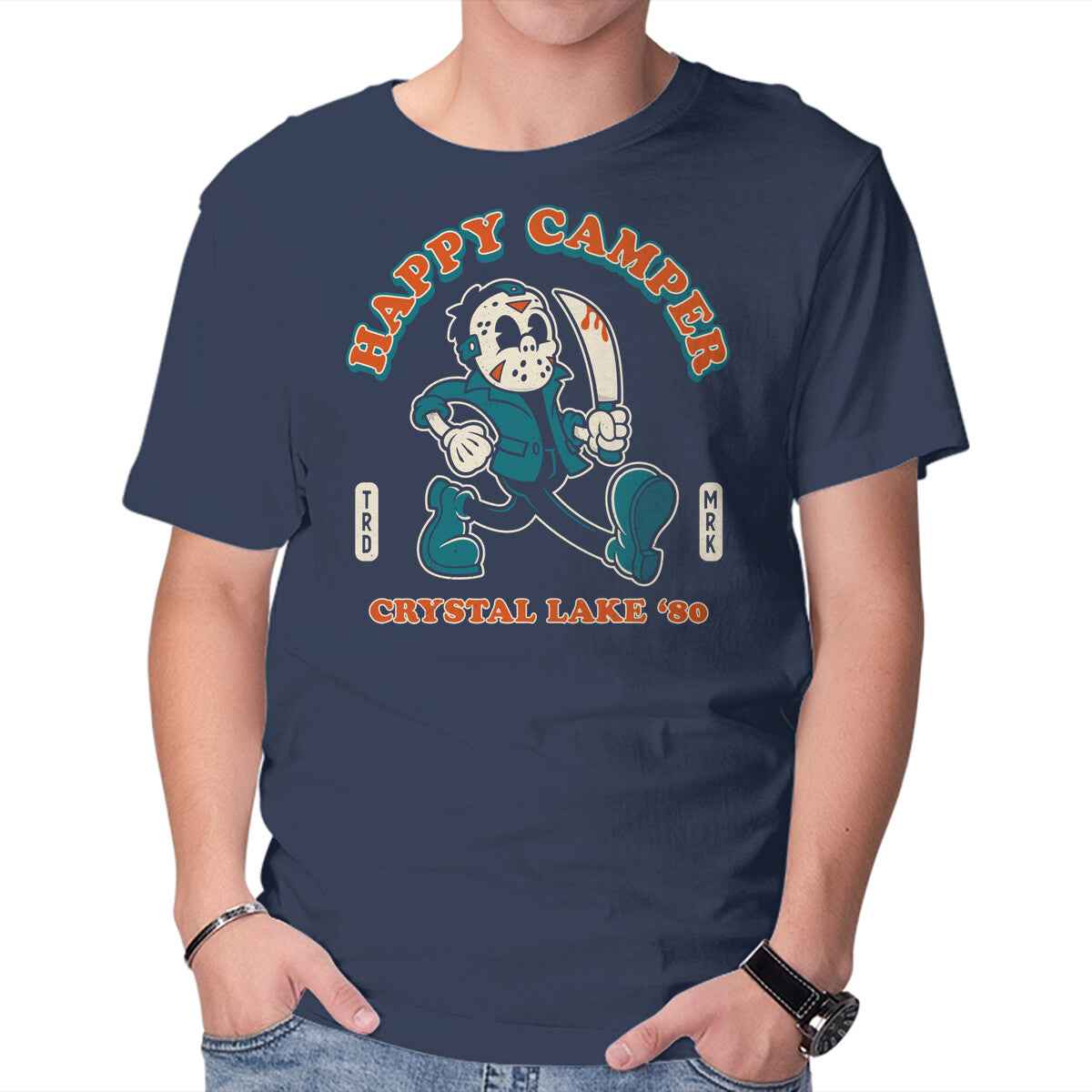 Crystal Lake Happy Camper – Horror Graphic T-Shirt