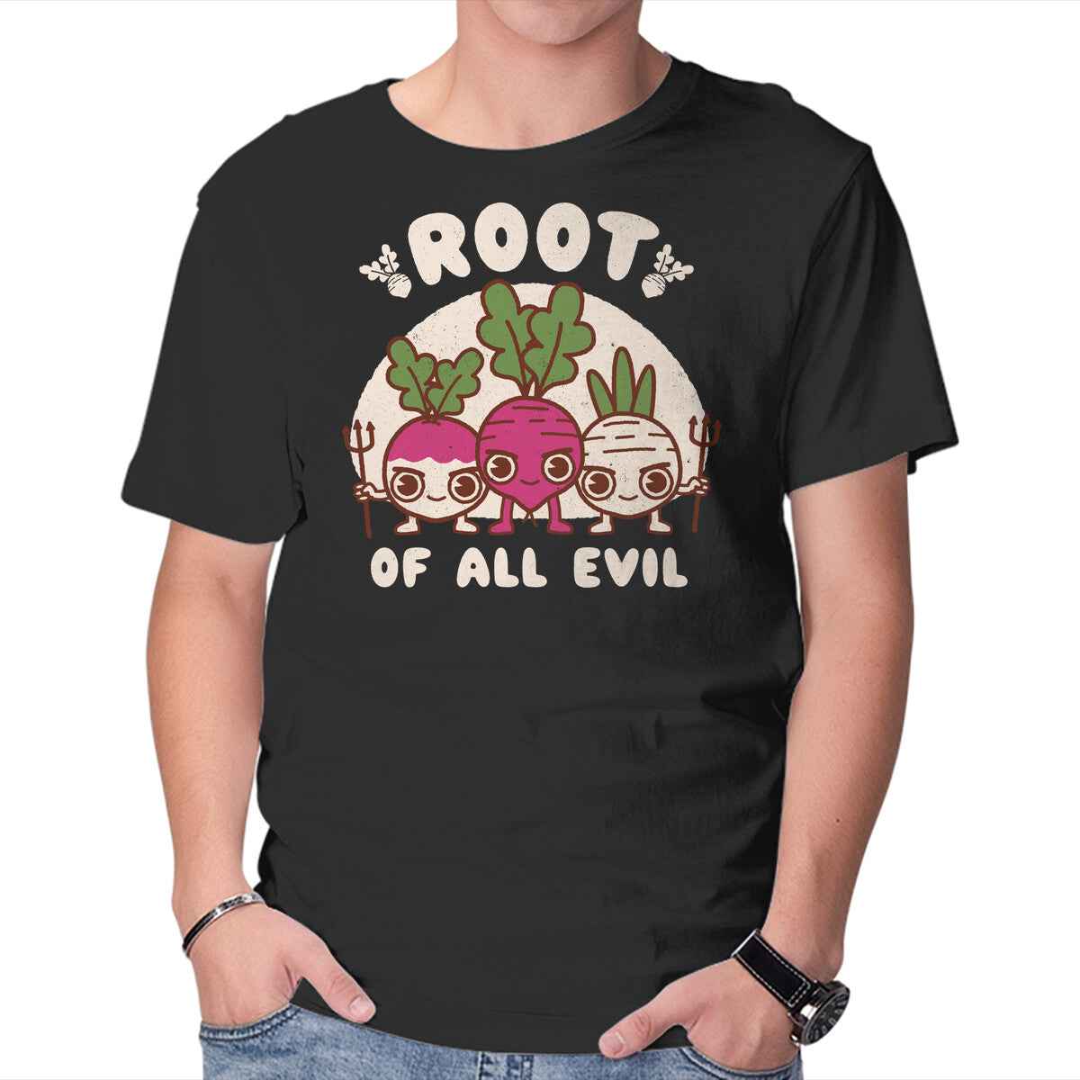 Root Of All Evil – Funny Graphic T-Shirt