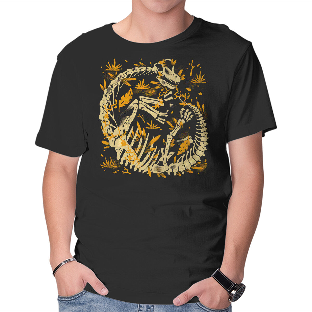 Jurassic Brachio – Movie Graphic T-Shirt in black, product display