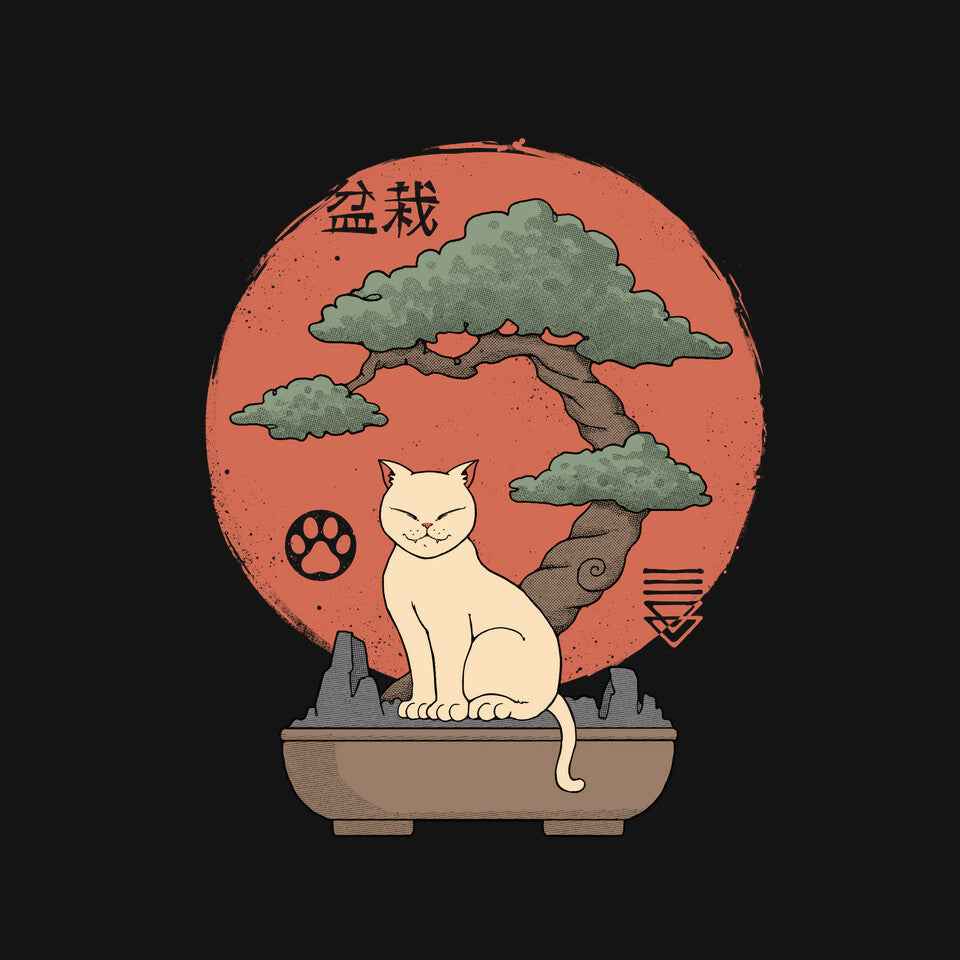 Bonsai Cat – Cat Graphic T-Shirt