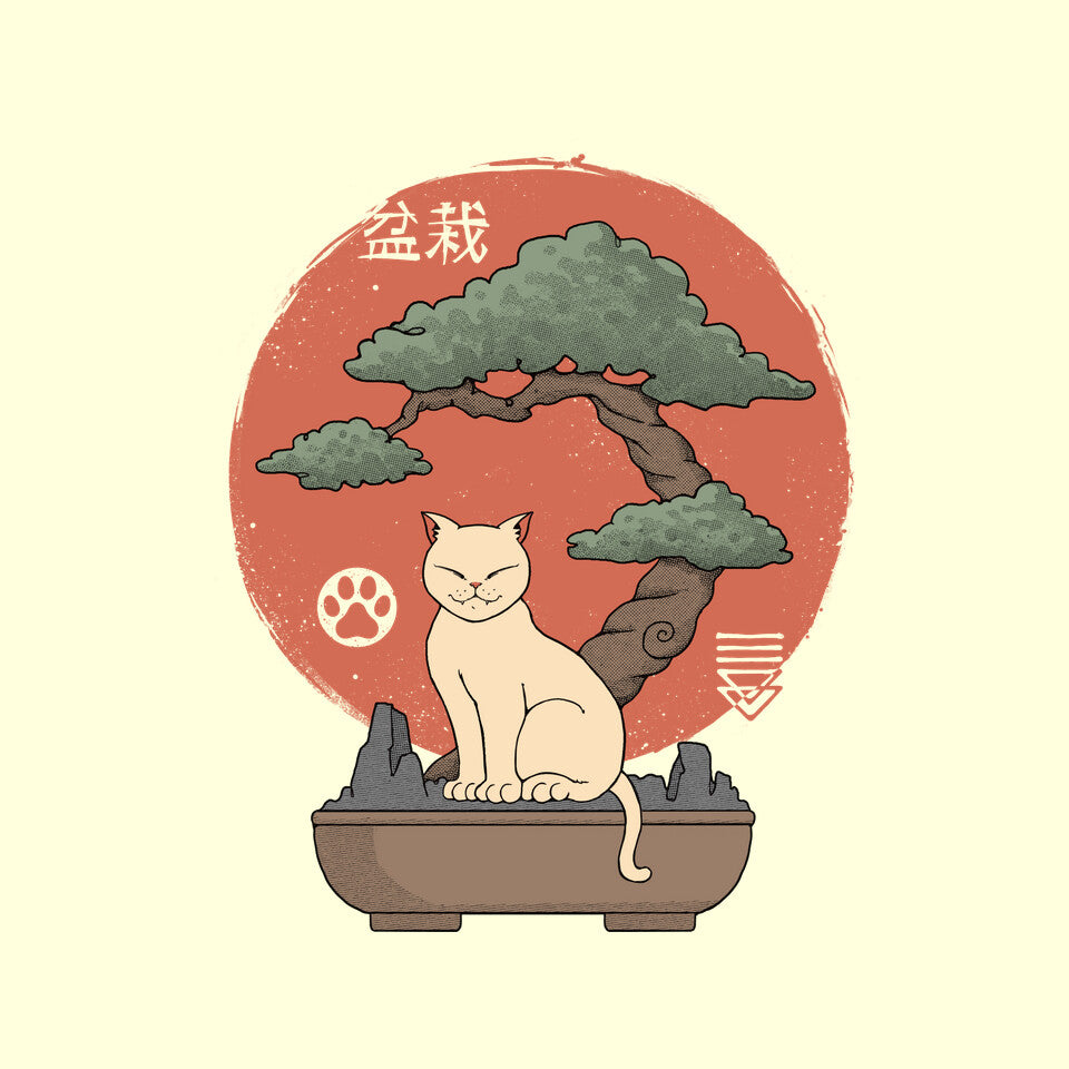 Bonsai Cat – Cat Graphic T-Shirt