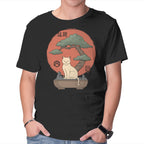 Bonsai Cat – Cat Graphic T-Shirt in black, product display