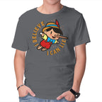 I Believe I Can Lie – Funny Graphic T-Shirt in charcoal, product display