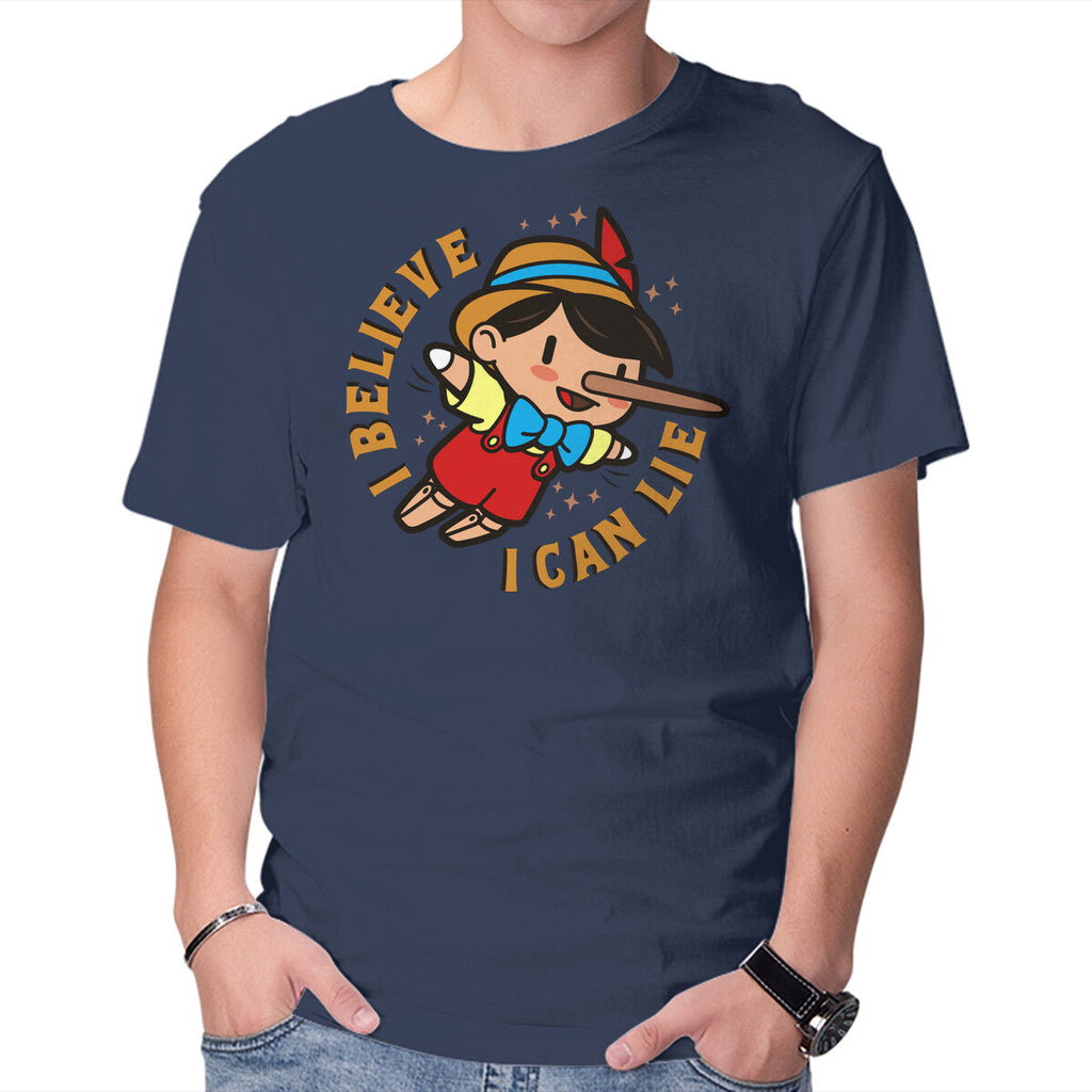 I Believe I Can Lie – Funny Graphic T-Shirt in navy, product display