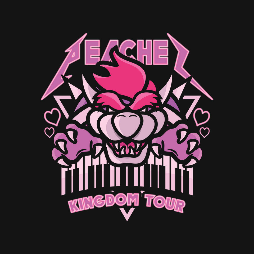 Peaches Tour – Music Graphic T-Shirt design artwork for black graphic T-shirt