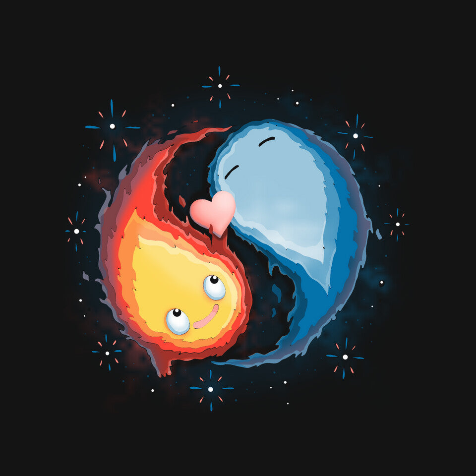 Fire Death Alive – Anime Graphic T-Shirt design artwork for black graphic T-shirt