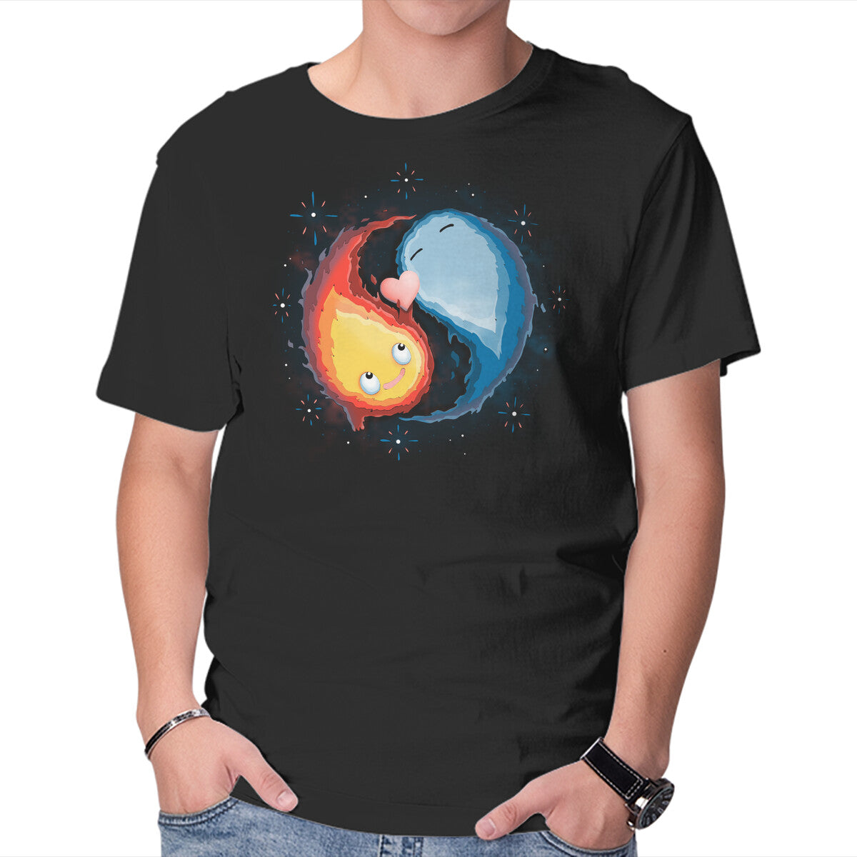 Fire Death Alive – Anime Graphic T-Shirt in black, product display