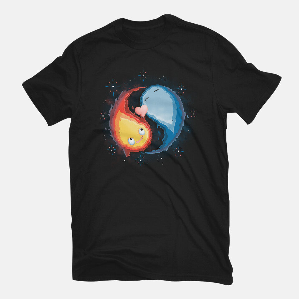 Fire Death Alive – Anime Graphic T-Shirt in black, flat-lay product view