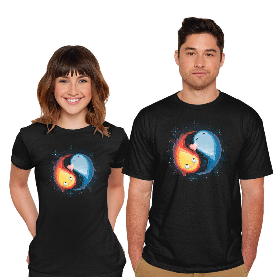 Model wearing black Fire Death Alive – Anime Graphic T-Shirt