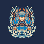 Valkyrie – Gaming Graphic T-Shirt design artwork for navy graphic T-shirt