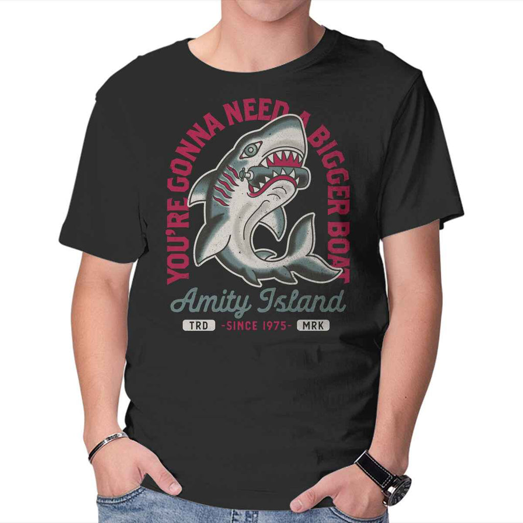 Amity Island Shark Tattoo – Horror Graphic T-Shirt