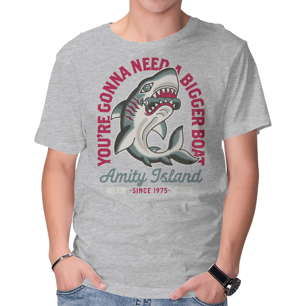 Amity Island Shark Tattoo – Horror Graphic T-Shirt