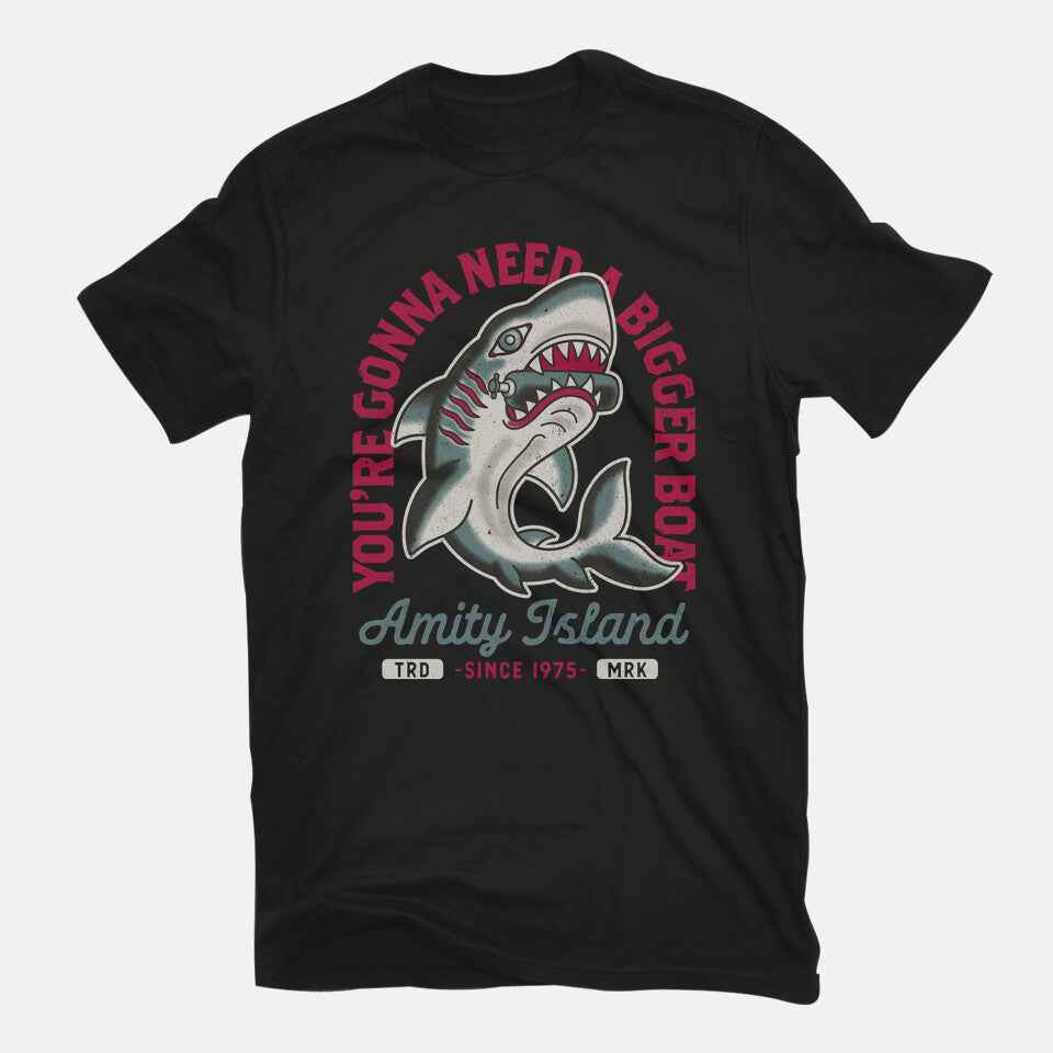 Amity Island Shark Tattoo – Horror Graphic T-Shirt