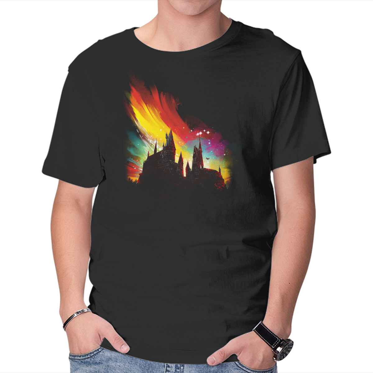 Sunset On The Castle – Fantasy Graphic T-Shirt