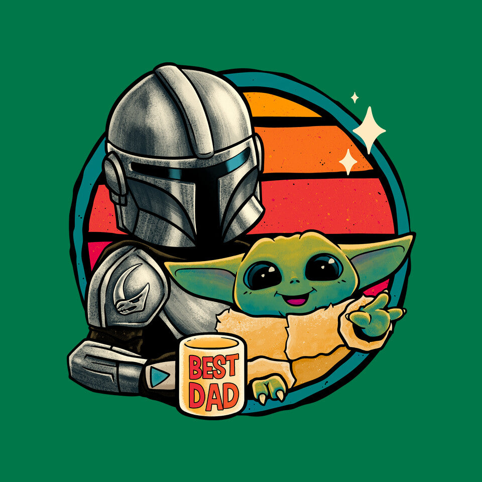 Beskar Dad – Sci-Fi Graphic T-Shirt design artwork for green graphic T-shirt