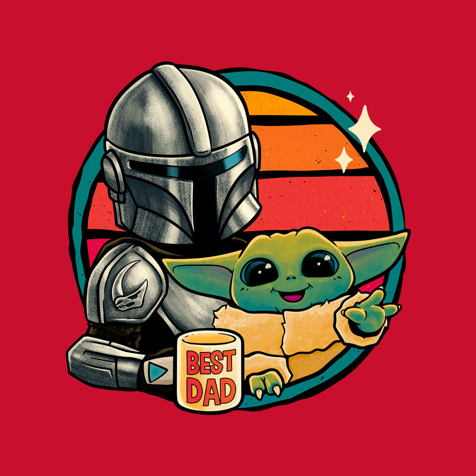 Beskar Dad – Sci-Fi Graphic T-Shirt design artwork for red graphic T-shirt