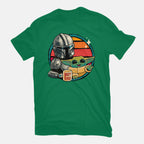 Beskar Dad – Sci-Fi Graphic T-Shirt in green, flat-lay product view