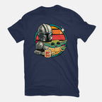 Beskar Dad – Sci-Fi Graphic T-Shirt in navy, flat-lay product view