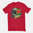 Beskar Dad – Sci-Fi Graphic T-Shirt in red, flat-lay product view