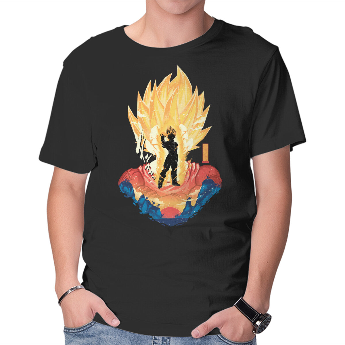 Prince Hero – Anime Graphic T-Shirt in black, product display