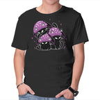 Mushroom Cats – Cat Graphic T-Shirt in black, product display