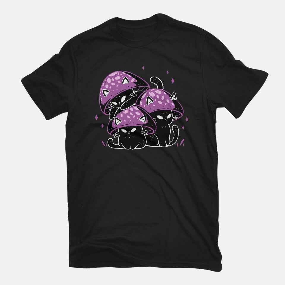 Mushroom Cats – Cat Graphic T-Shirt