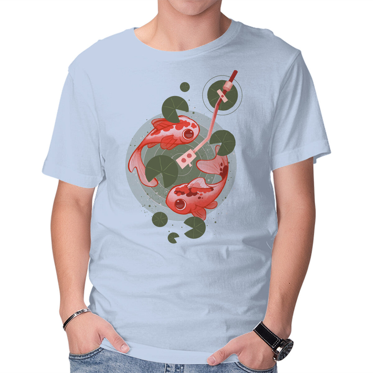 Pond Music – Music Graphic T-Shirt in blue, product display