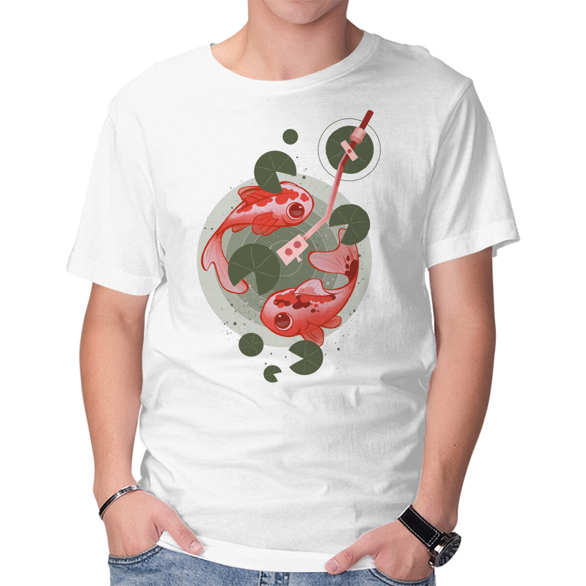 Pond Music – Music Graphic T-Shirt in white, product display