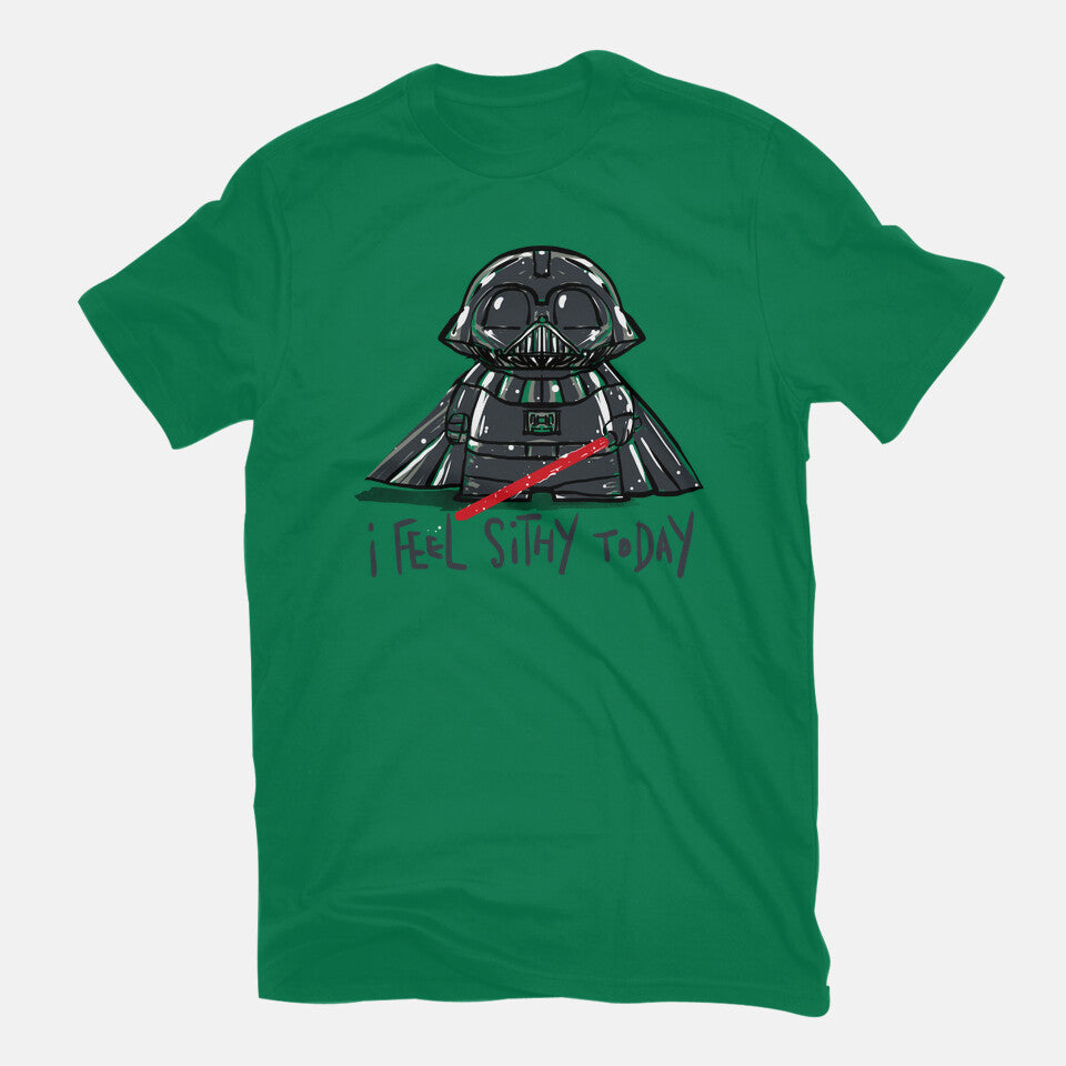 Sithy Inside – Gaming Graphic T-Shirt in green, flat-lay product view