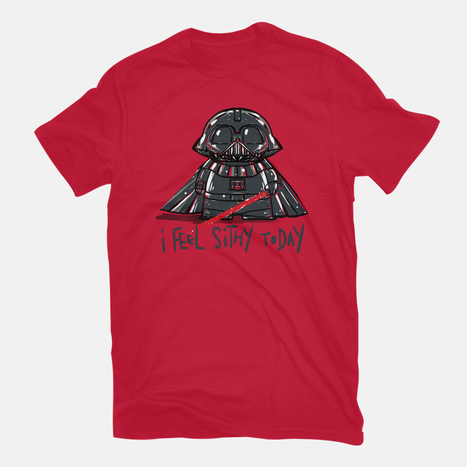 Sithy Inside – Gaming Graphic T-Shirt in red, flat-lay product view