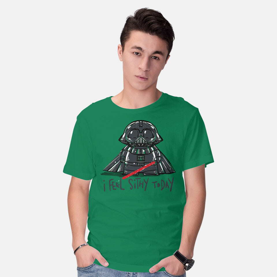 Model wearing green Sithy Inside – Gaming Graphic T-Shirt