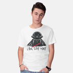 Model wearing white Sithy Inside – Gaming Graphic T-Shirt