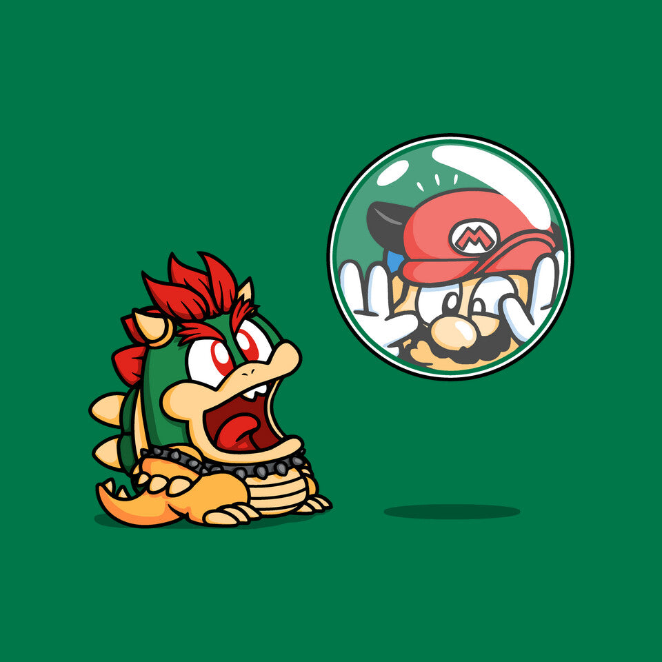 Bubble Attack – Gaming Graphic T-Shirt design artwork for green graphic T-shirt