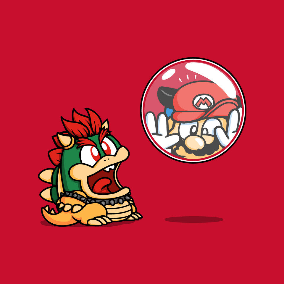Bubble Attack – Gaming Graphic T-Shirt design artwork for red graphic T-shirt