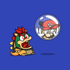 Bubble Attack – Gaming Graphic T-Shirt design artwork for royal blue graphic T-shirt