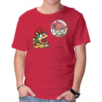 Bubble Attack – Gaming Graphic T-Shirt in red, product display