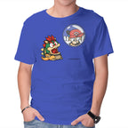 Bubble Attack – Gaming Graphic T-Shirt in royal blue, product display