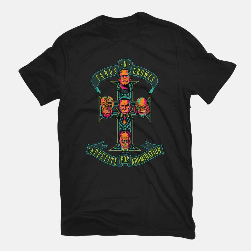 Fangs N Growls – Horror Graphic T-Shirt