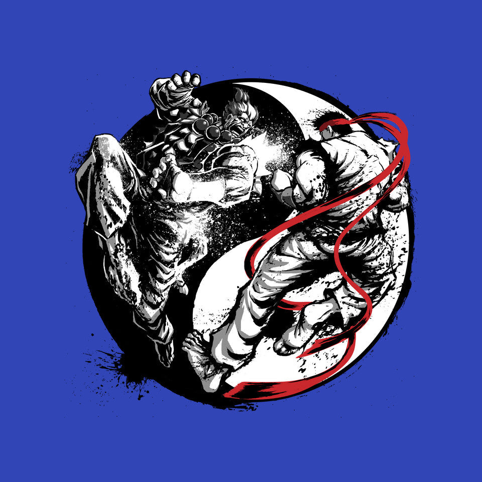 Endless Fight Graphic T-Shirt design artwork for royal blue graphic T-shirt