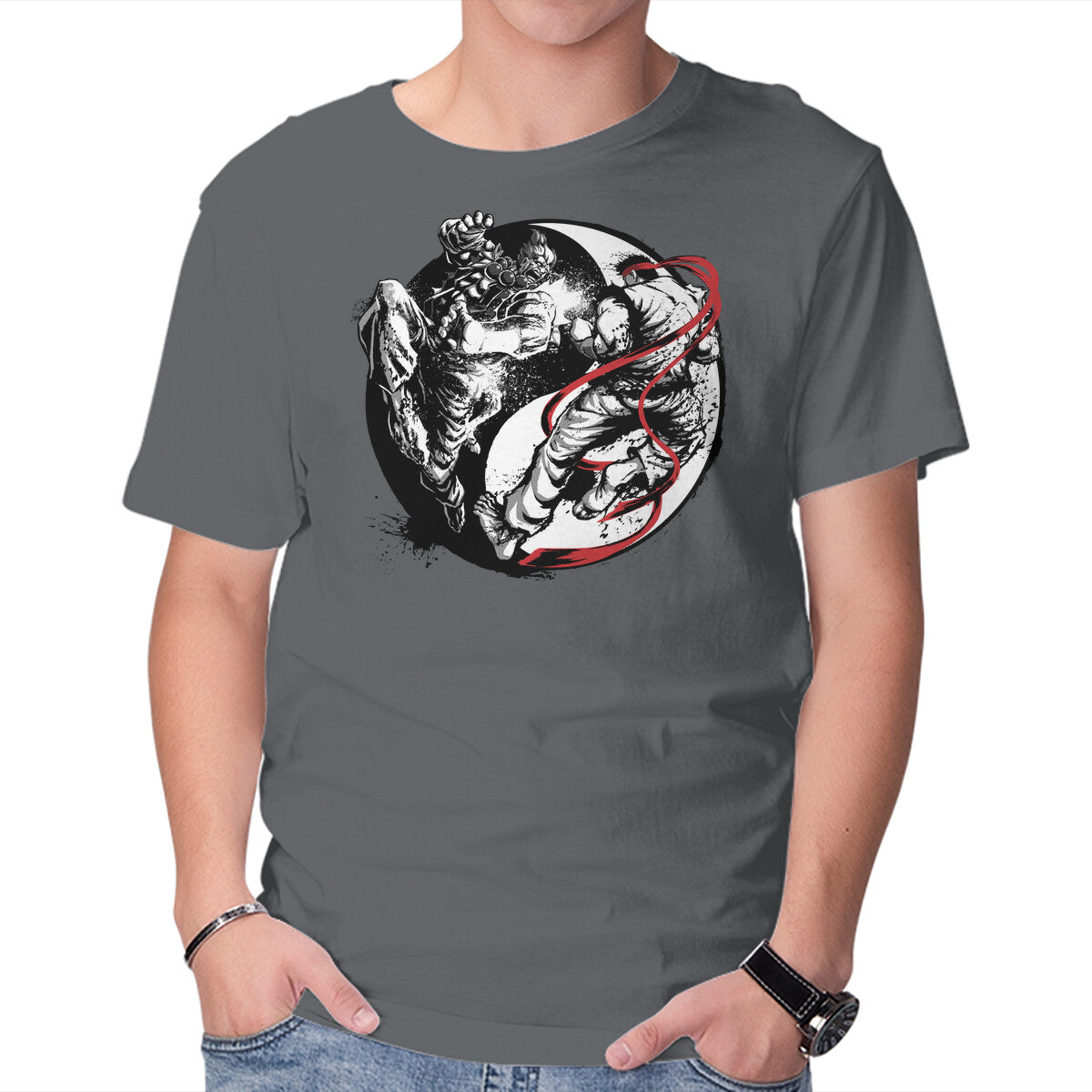 Endless Fight Graphic T-Shirt in charcoal, product display