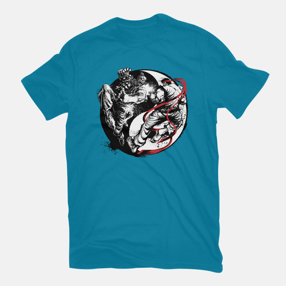 Endless Fight Graphic T-Shirt in turquoise, flat-lay product view