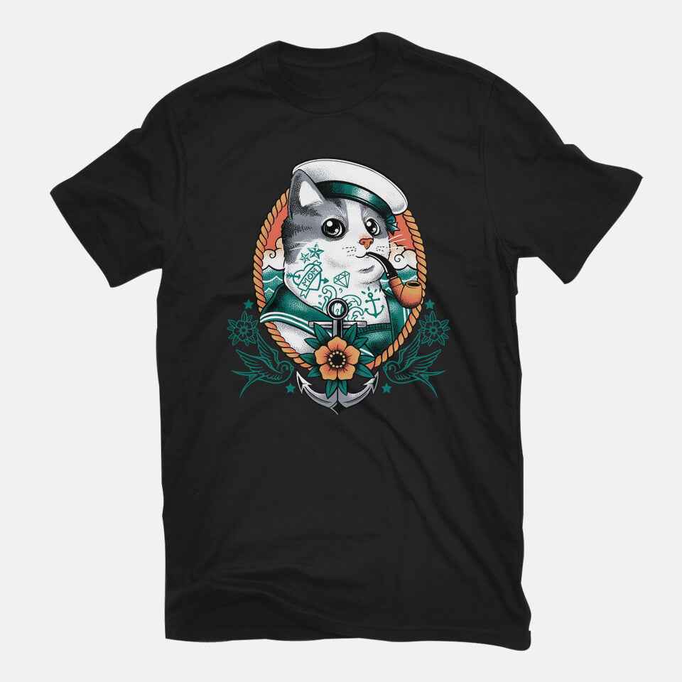 Sailor Cat Tattoo – Cat Graphic T-Shirt