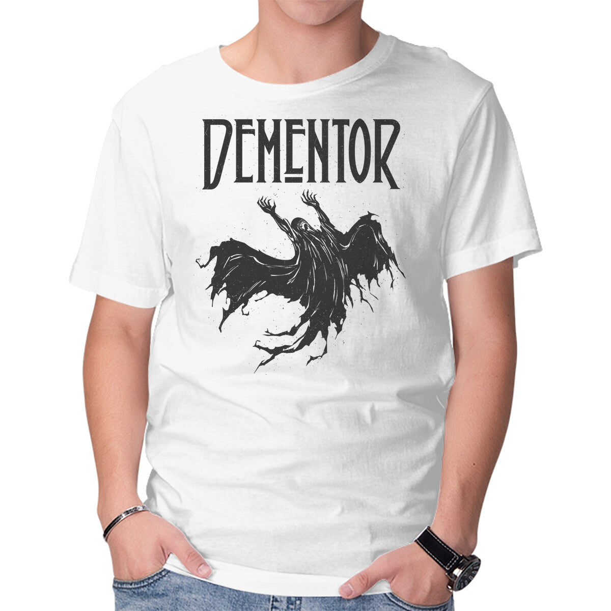 Led Dementor – Music Graphic T-Shirt in white, product display