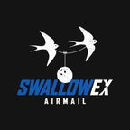 Swallow Ex Airmail Graphic T-Shirt design artwork for black graphic T-shirt