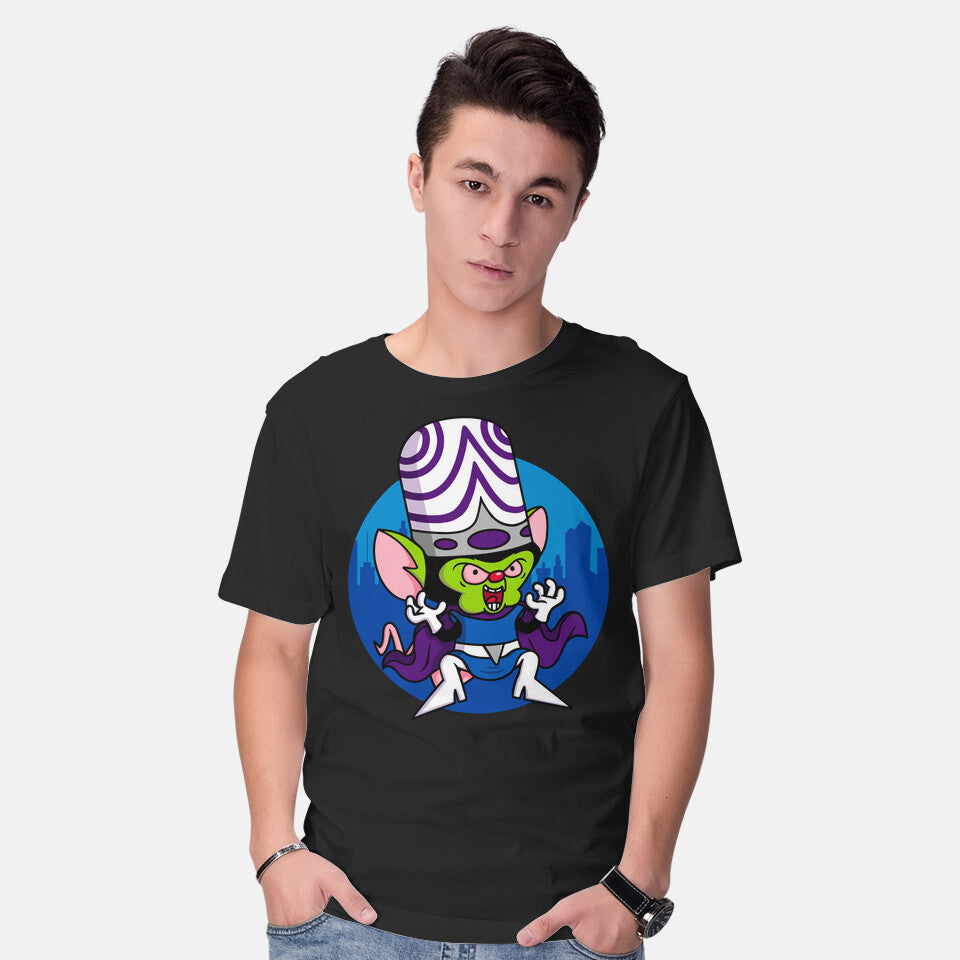 Model wearing black Double Conqueror Graphic T-Shirt
