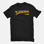 Supermom Graphic T-Shirt in black, flat-lay product view
