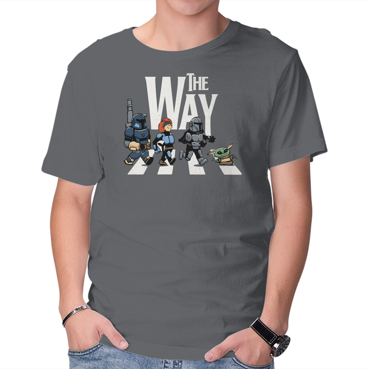 The Abbey Way – Music Graphic T-Shirt in charcoal, product display