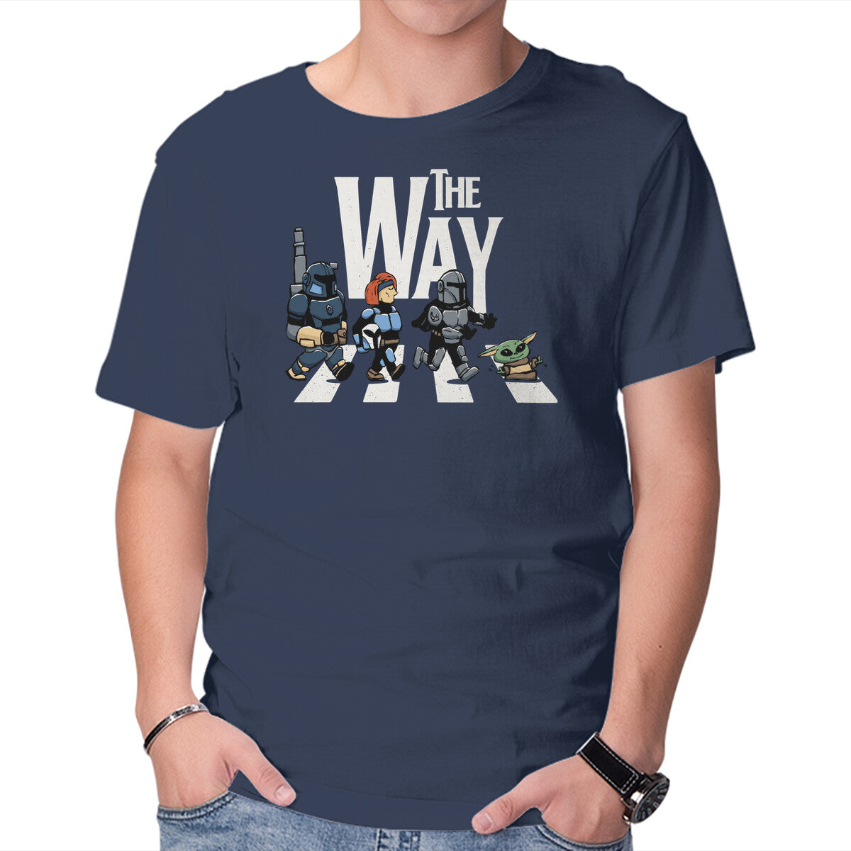 The Abbey Way – Music Graphic T-Shirt in navy, product display