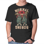 Normal Is Boring – Animal Graphic T-Shirt in black, product display